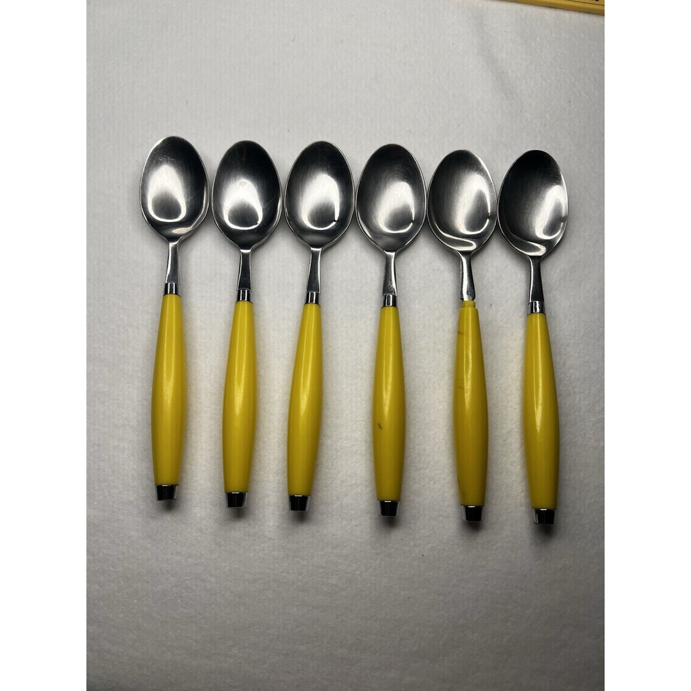 Fiesta Yellow Flatware Teaspoons Set of 6 Cambridge Fiestaware Replacement